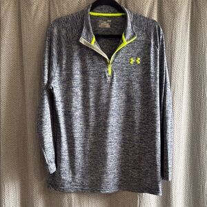 Under Armour Navy Quarter-Zip Pullover with Neon Accents